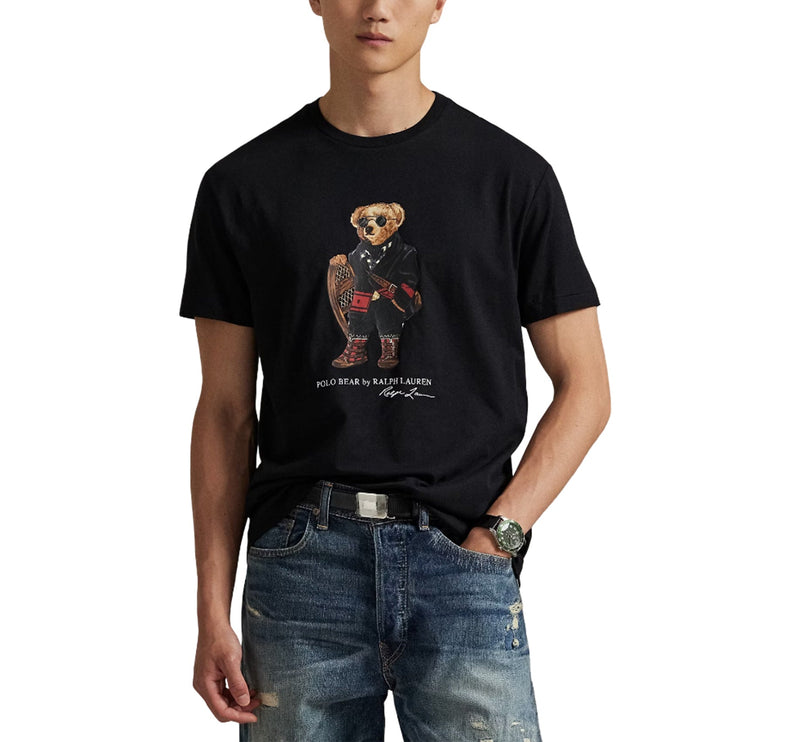 Polo Ralph Lauren Men's Classic Fit Polo Bear Jersey T-Shirt Polo Black
