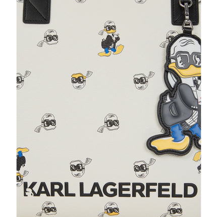 Disney x KARL LAGERFELD Women's Print Tote Bag  Cannoli Cream/Black