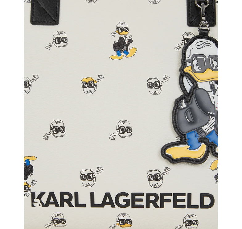 Disney x KARL LAGERFELD Women's Print Tote Bag  Cannoli Cream/Black