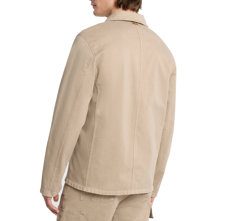 Michael Kors Men's Stretch Cotton Twill Chore Jacket Dusty Sage