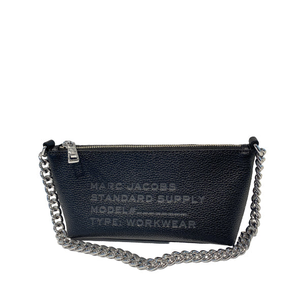 Marc Jacobs Women's Standard Supply Leather Pouchette Shoulder Bag Black