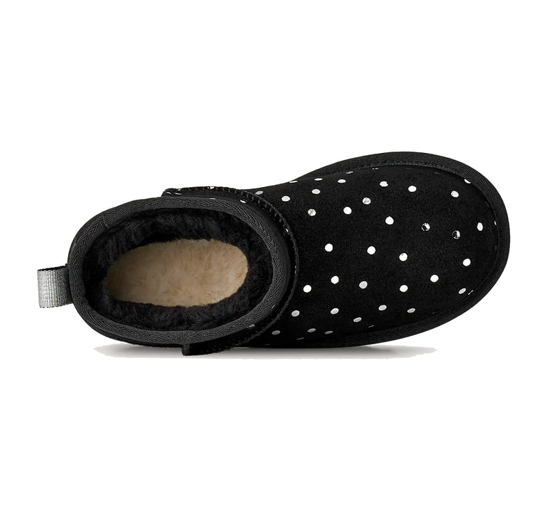 UGG Big Kids' Classic Ultra Mini Shiny Dots Black