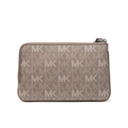 Michael Kors Women's Jet Set Travel Small Signature Logo Wristlet Mushroom