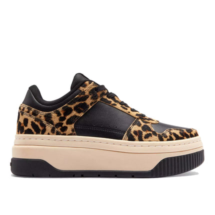 Coach Women's Platform Sneaker With Leopard Print Black/Leopard