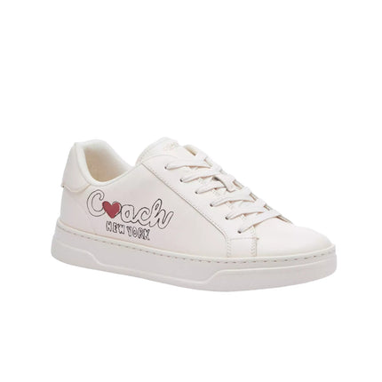 Coach Women's High Line Sneaker With Heart Chalk Multi