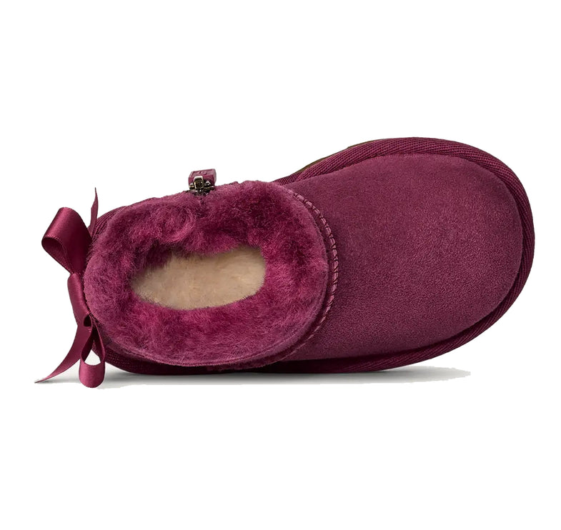 UGG Toddlers Ultra Mini Bailey Bow Dark Winterberry
