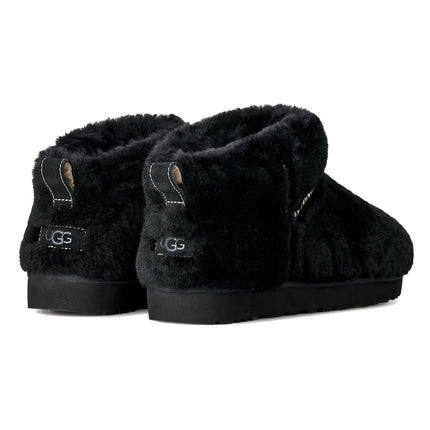 UGG Women's Classic Ultra Mini Fluffed Black