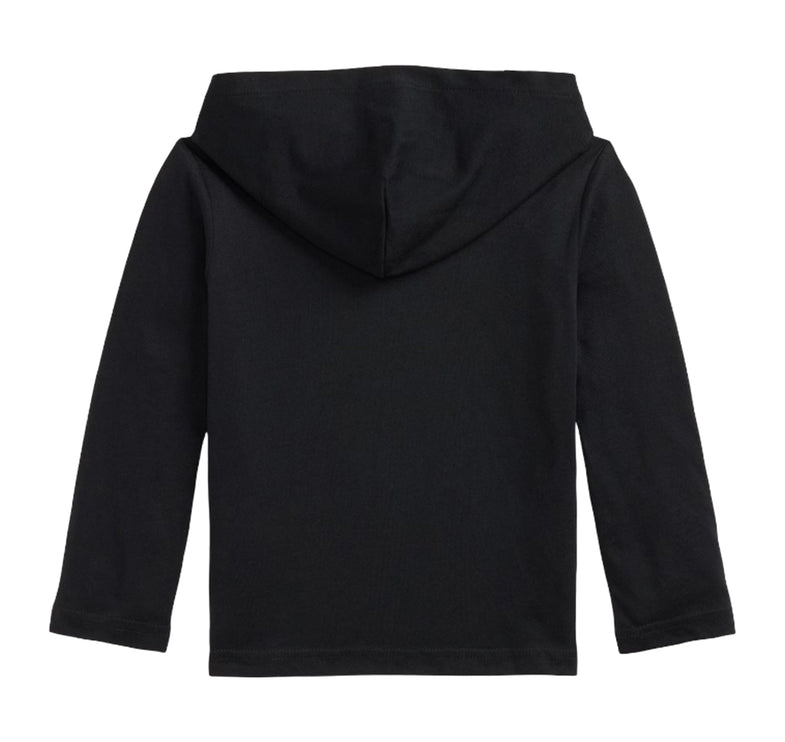 Polo Ralph Lauren Boy's Polo Bear Cotton Hooded Tee Black