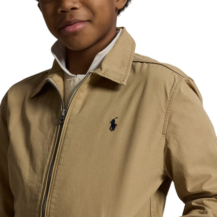 Polo Ralph Lauren Boy's The Bayport Cotton Poplin Jacket Cafe Tan