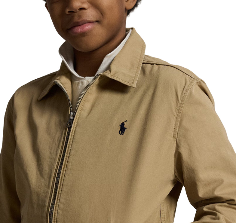 Polo Ralph Lauren Boy's The Bayport Cotton Poplin Jacket Cafe Tan