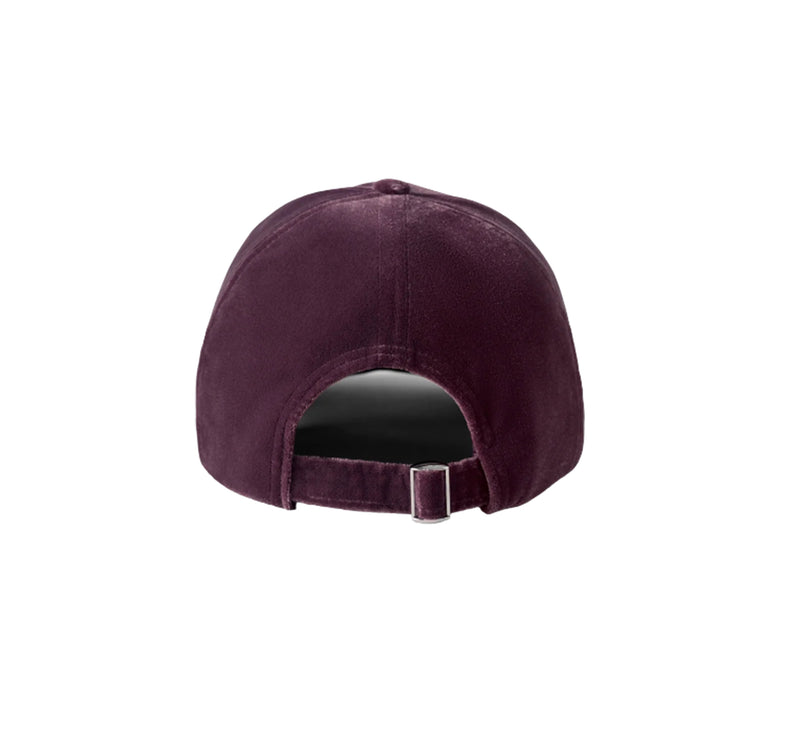 alo Unisex Velvet Off-Duty Cap Rich Bordeaux