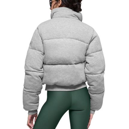 alo Women's Sweatshirt Puffer Athletic Heather Grey