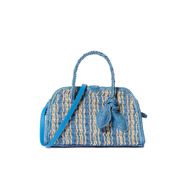 Jacquemus Women's The Small Raffia Turismo Blue/Natural