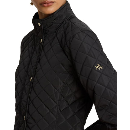 Polo Ralph Lauren Women's Diamond-Quilted Mockneck Jacket Black