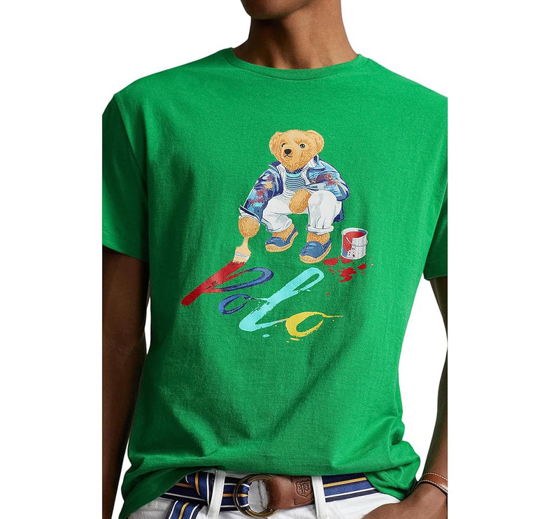 Polo Ralph Lauren Men's Classic Fit Polo Bear Jersey T-Shirt Preppy Green