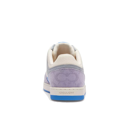 Coach Women's C201 Low Top Sneaker In Signature Canvas Chalk/Soft Purple