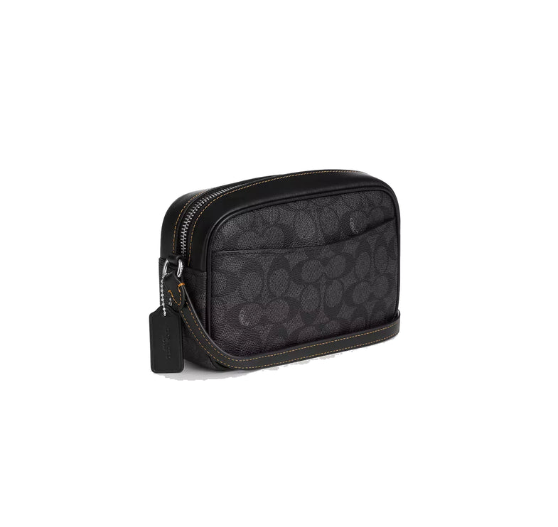 Coach Women's Mini Jamie Camera Bag In Signature Canvas With Halloween Graphic Silver/Charcoal/Black Multi