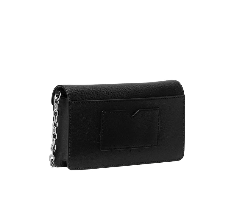 Michael Kors Women's Small Saffiano Leather Envelope Crossbody Bag Black