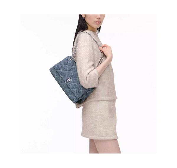 Marc Jacobs Women's The Quilted Denim Dual Convertible Shoulder Bag Denim