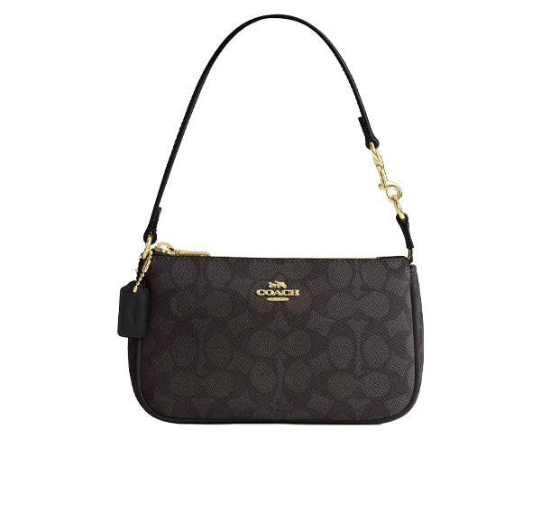 Coach Women's Nolita 19 In Signature Canvas Gold/Walnut/Black