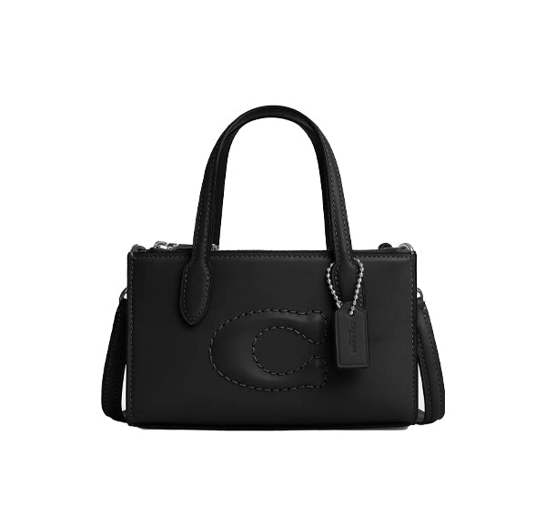 Coach Women's Nina Mini Tote Bag Silver/Black