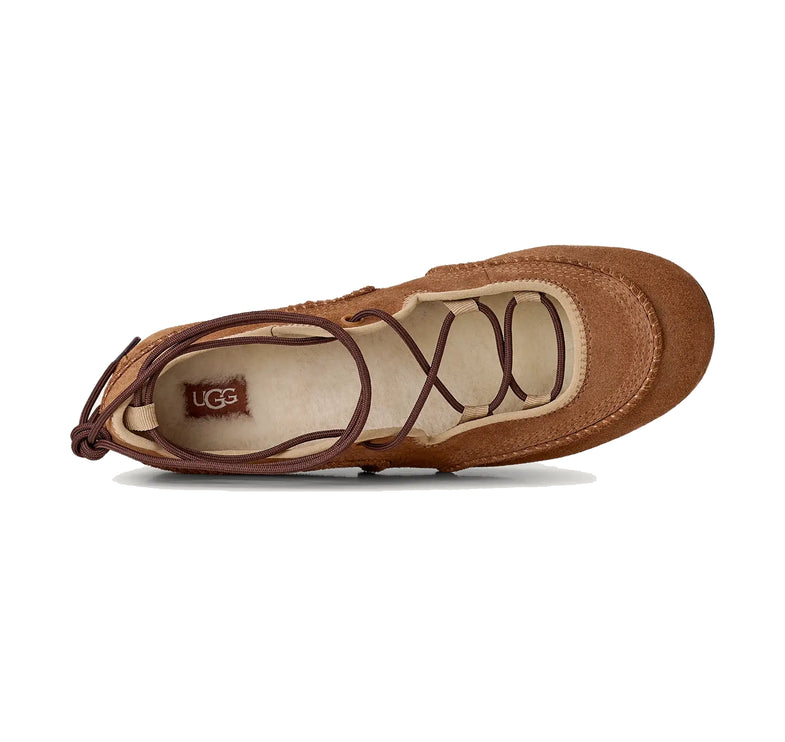 UGG Women's Quill Ballet Sneaker Chestnut/Sand