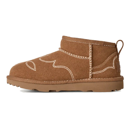 UGG Big Kids' Classic Ultra Mini Western Chestnut