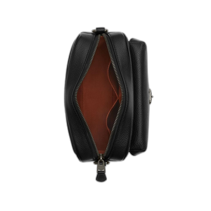 Coach Women's Warner Crossbody Bag In Signature Canvas Gunmetal/Charcoal/Black - Hemen Kargoda