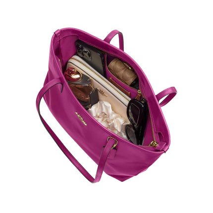 Coach Women's Medium City Tote Bag Gold/Magenta