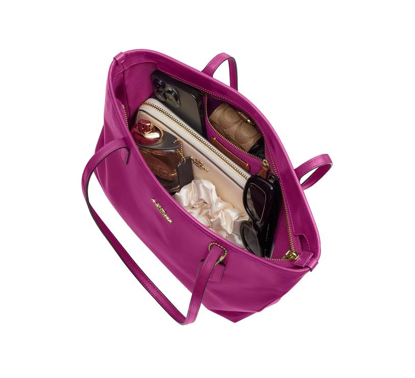 Coach Women's Medium City Tote Bag Gold/Magenta