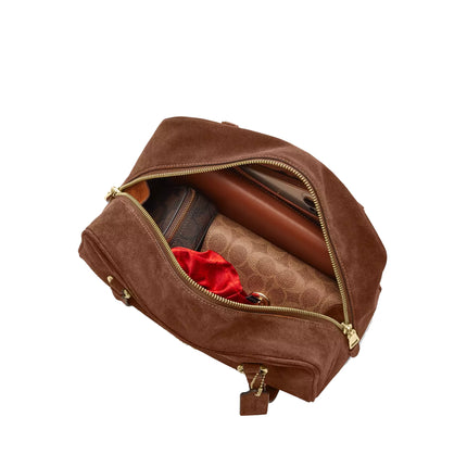 Coach Women's Sydney Shoulder Bag Suede/Gold/Warm Brown