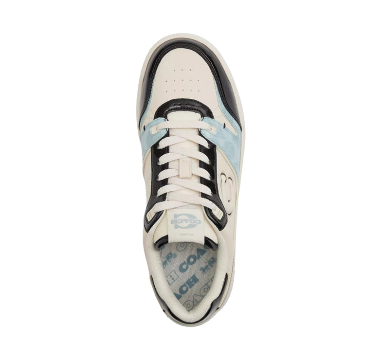 Coach Women's Soho Sneaker With Patent Signature Sea Mist/Black