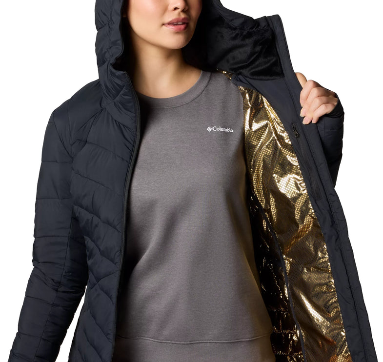 Columbia Women's Joy Peak II Mid Hooded Jacket Black