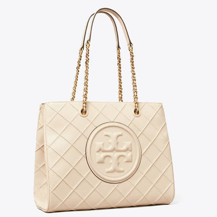 Tory Burch Women's Fleming Soft Chain Tote New Cream