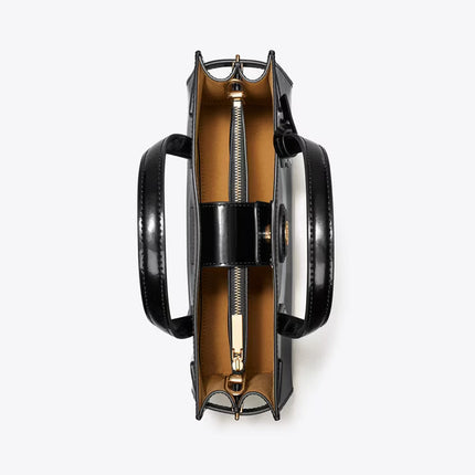 Tory Burch Women's Small Robinson Spazzolato Satchel Black