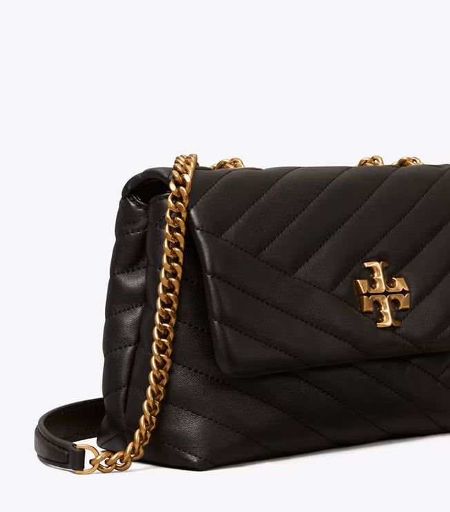 Tory Burch Women's Small Kira Chevron Convertible Shoulder Bag Black