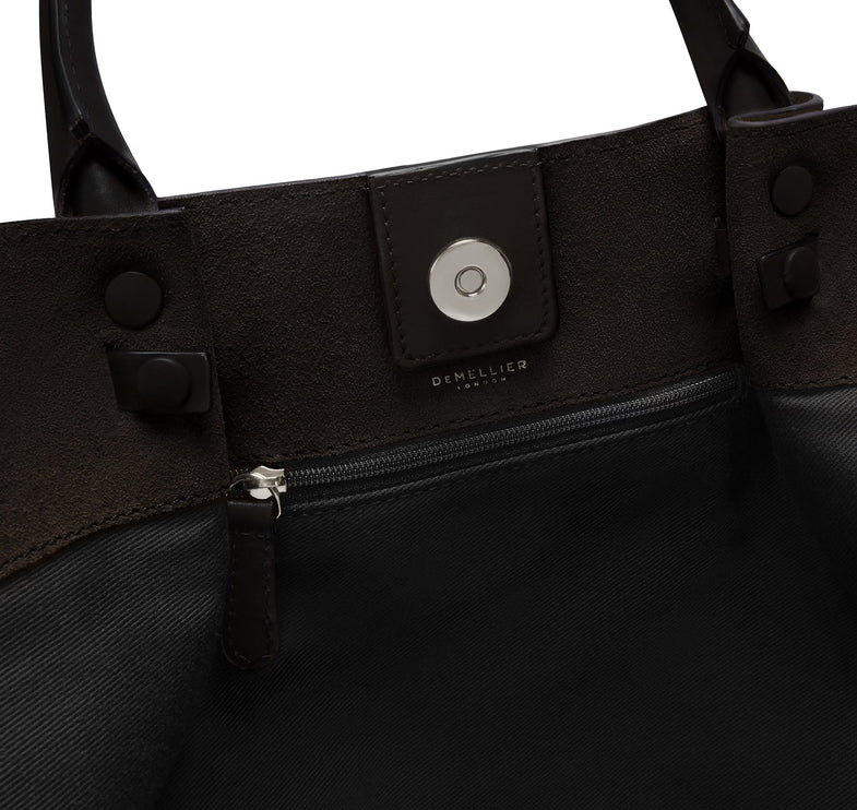 DeMellier London Women's The Midi New York Dark Chocolate Suede