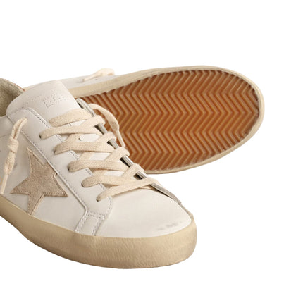 Golden Goose Women's Super Star Sneakers with Suede Star and Peach Pink