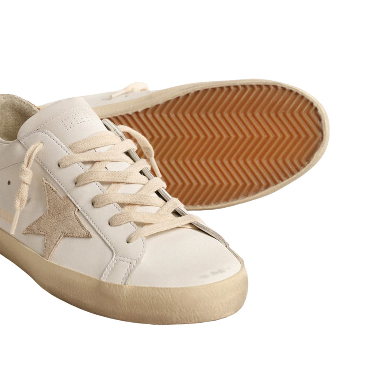 Golden Goose Women's Super Star Sneakers with Suede Star and Peach Pink