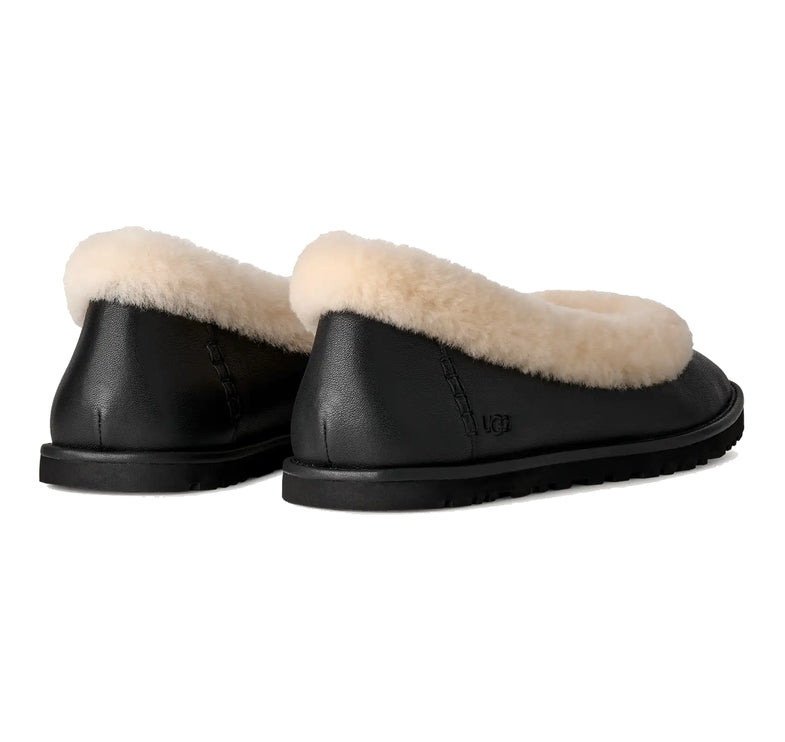 UGG Women's Zora Leather Ballet Flat Black