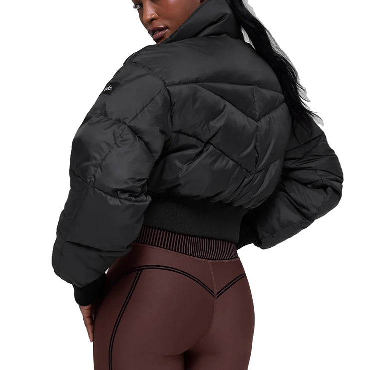 alo Women's Cropped Atmosphere Puffer Black