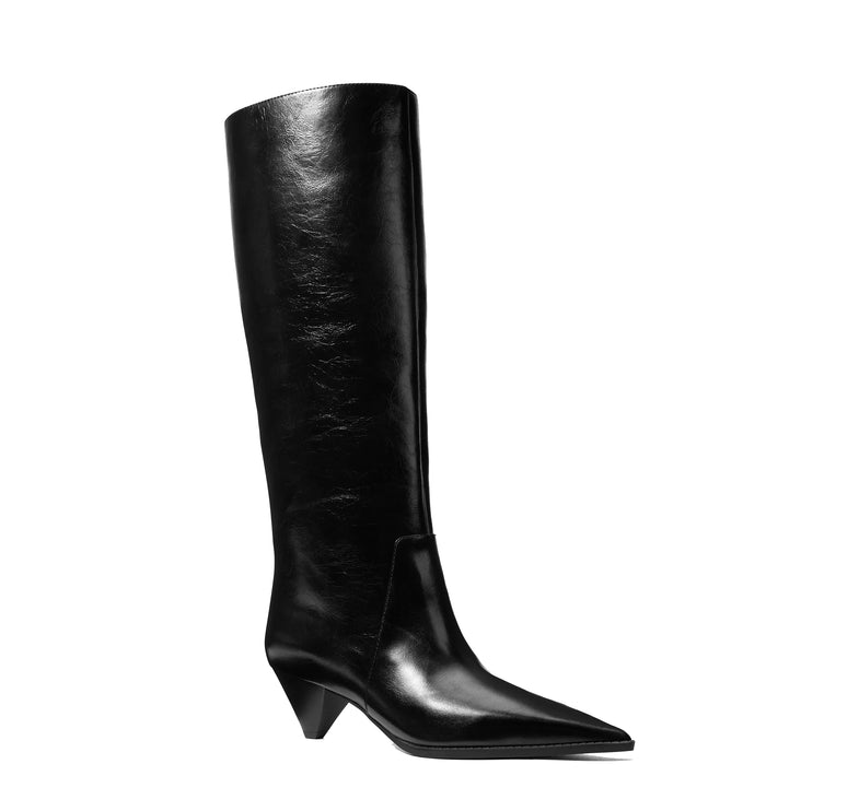 Michael Kors Women's Jayla Crinkled Leather Boot Black