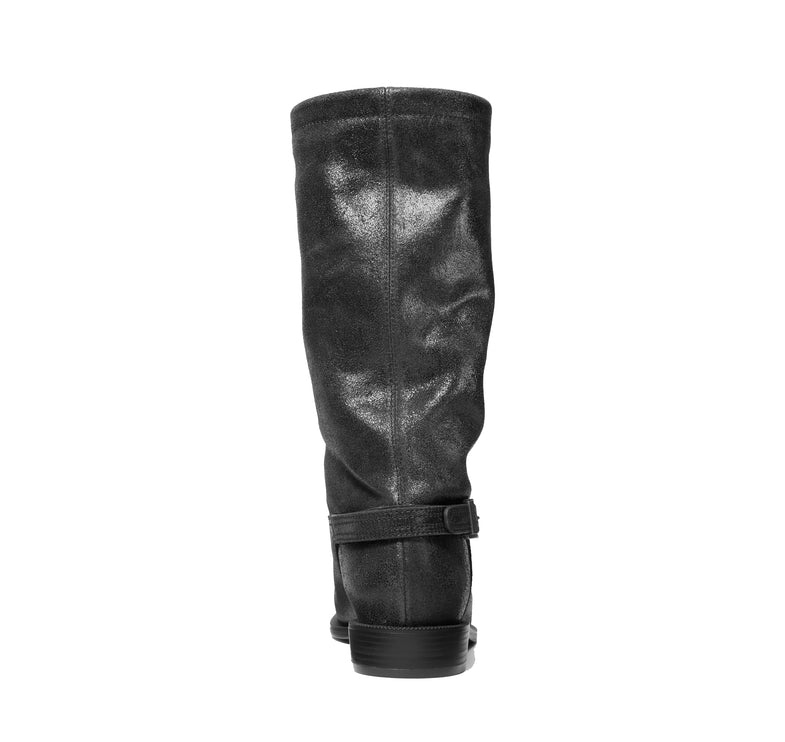 Michael Kors Women's Harleigh Distressed Leather Boot Black