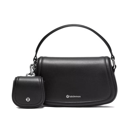 lululemon Unisex Leather Alternative Mini Bag 1.2L Black/Silver