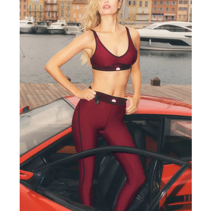 alo Women's Airlift High-Waist 7/8 Line Up Legging Summer Romance Red