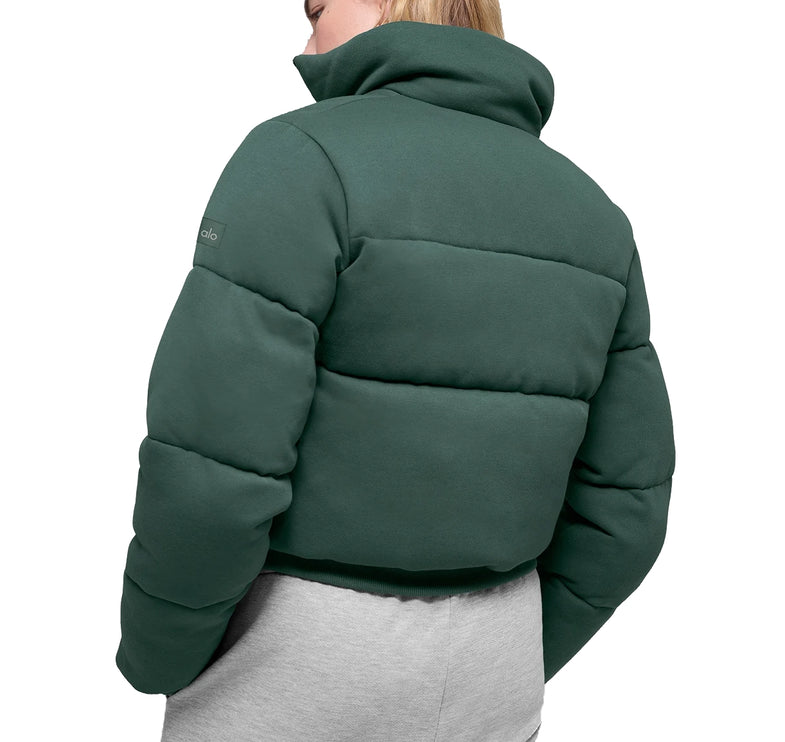 alo Women's Sweatshirt Puffer Clover Green