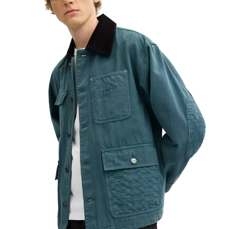 COACH Men's Chore Coat Washed Teal