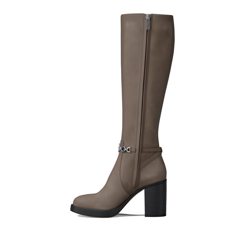Michael Kors Women's Kacey Polyester Microsuede Boot Mushroom