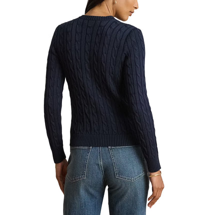 Polo Ralph Lauren Women's Cable-Knit Cotton-Blend Cardigan Lauren Navy