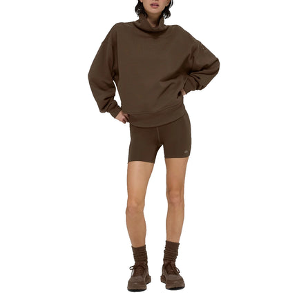 alo Women's Hazy Mock Neck Pullover Espresso